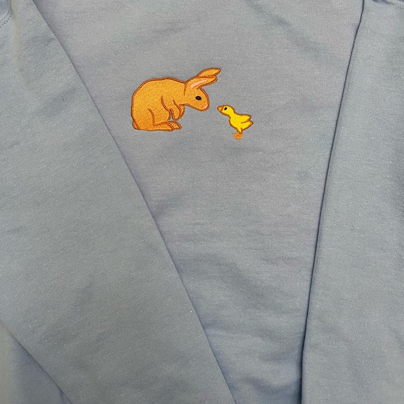 Bunny and Chick Embroidered Sweatshirt - Picture 3 of 3
